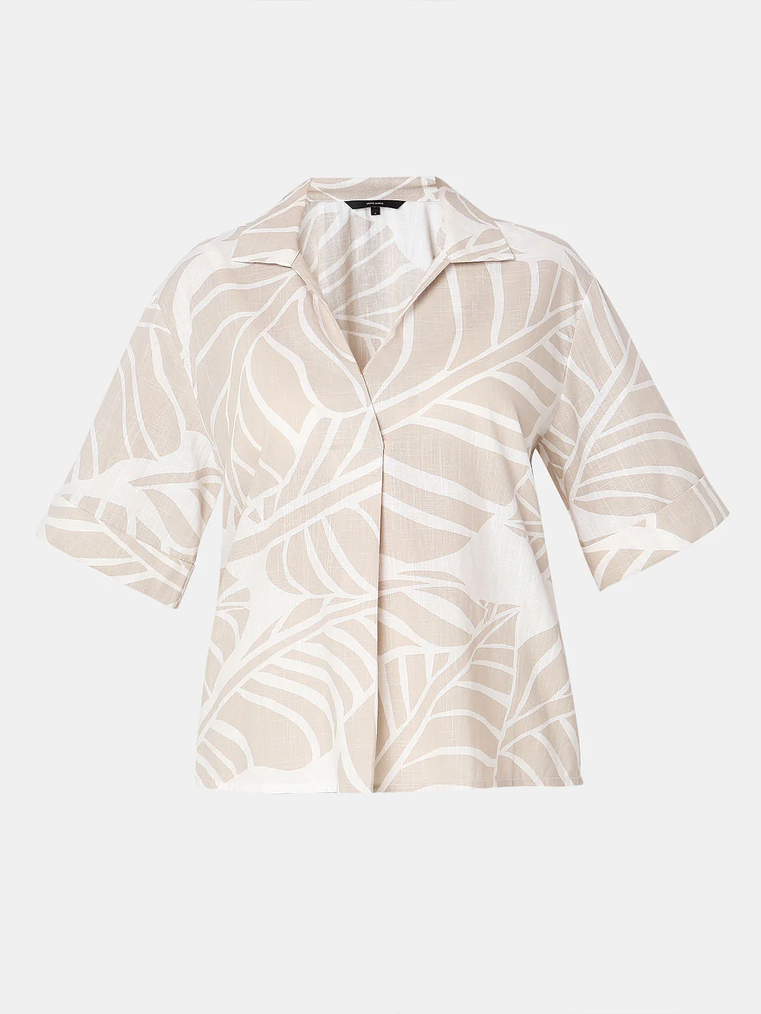 Beige Abstract Print Shirt - Image 7