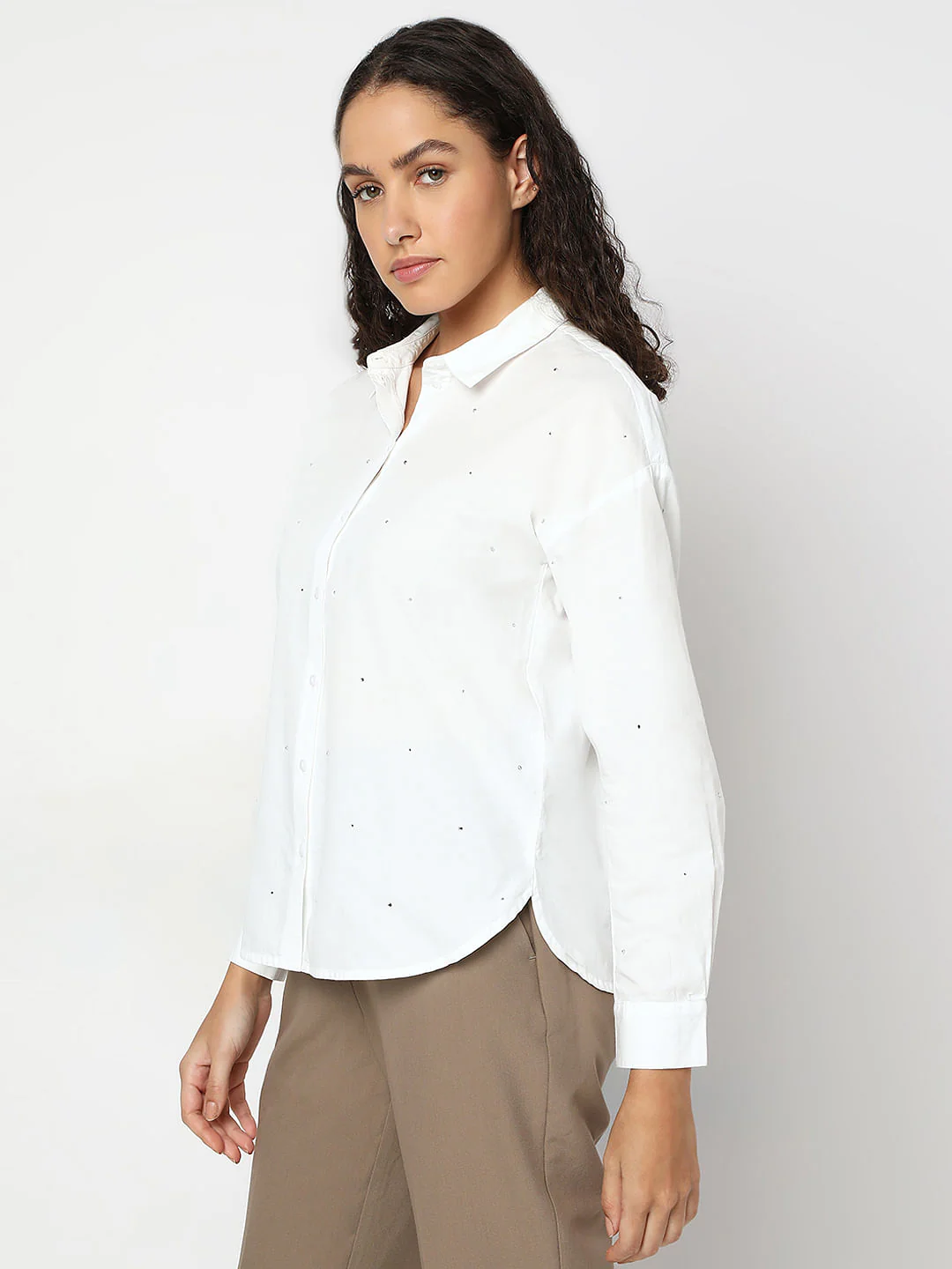 White Cotton Shirt - Image 3