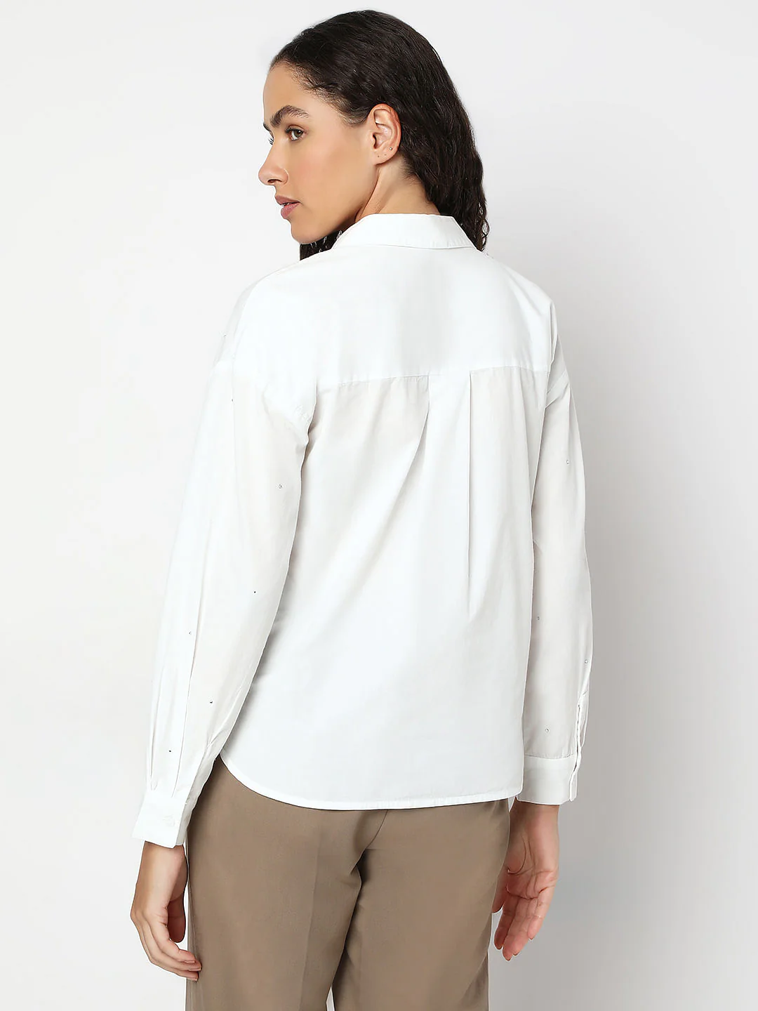 White Cotton Shirt - Image 4