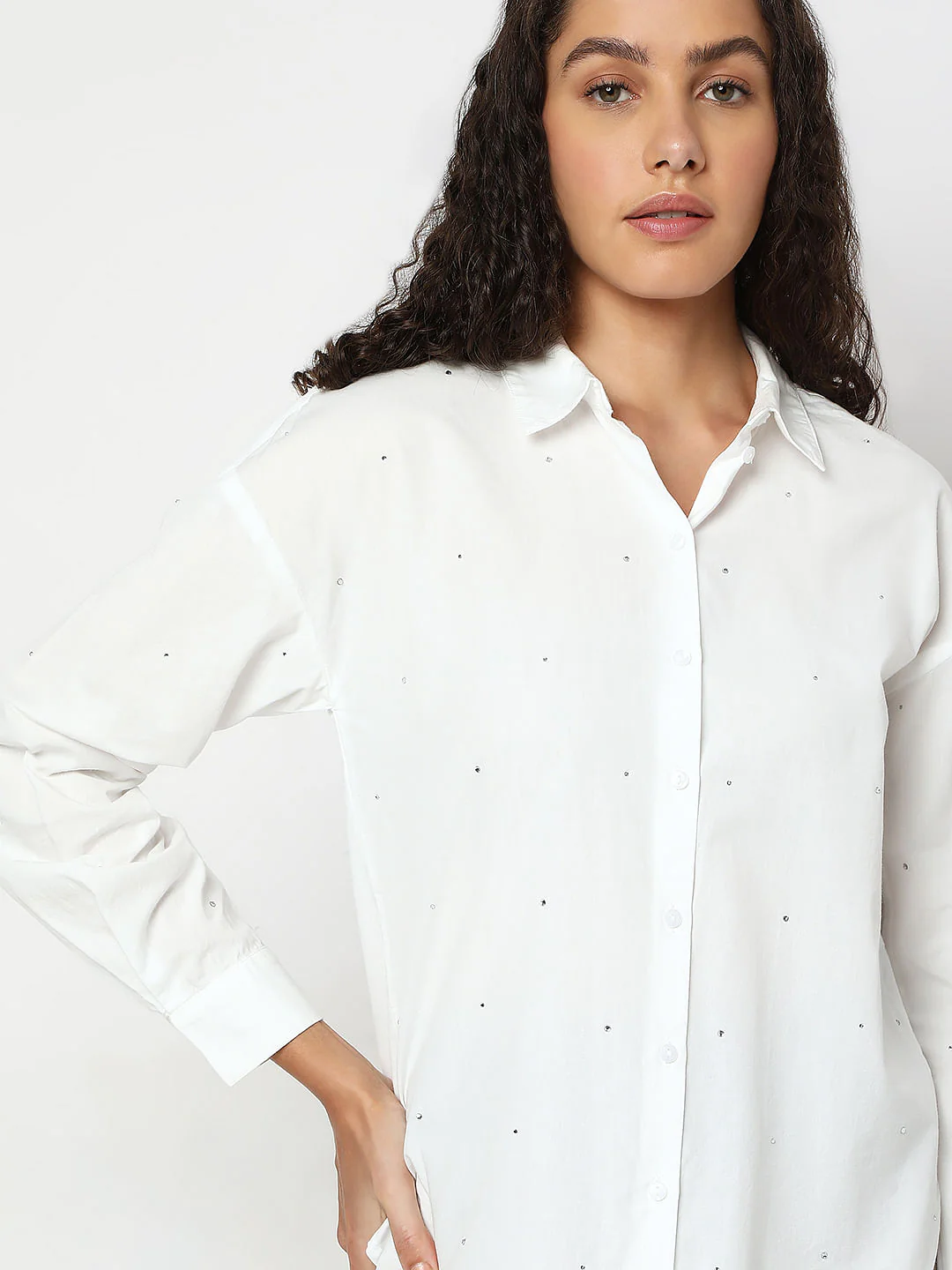 White Cotton Shirt - Image 6