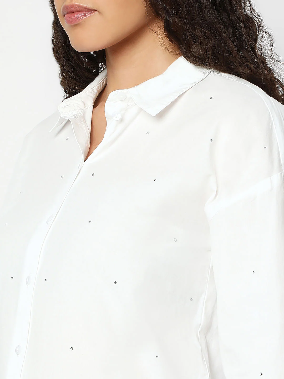 White Cotton Shirt - Image 8