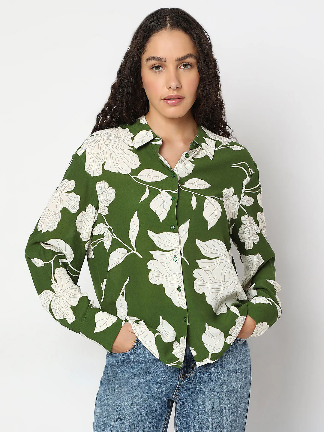 Green Floral Shirt - Image 2