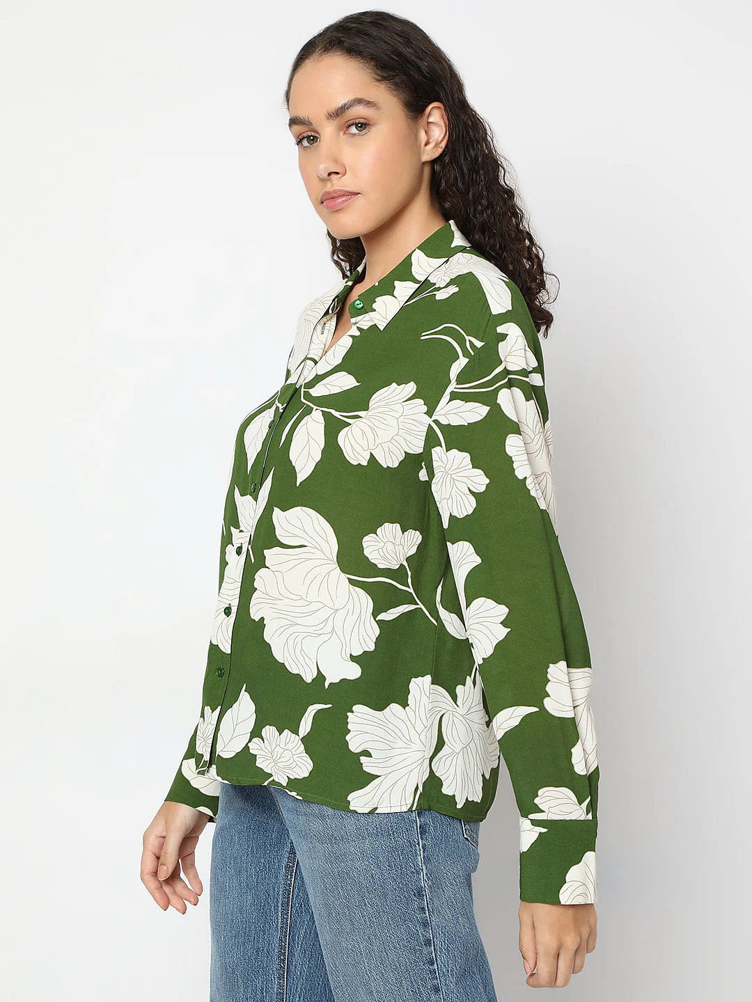 Green Floral Shirt - Image 3