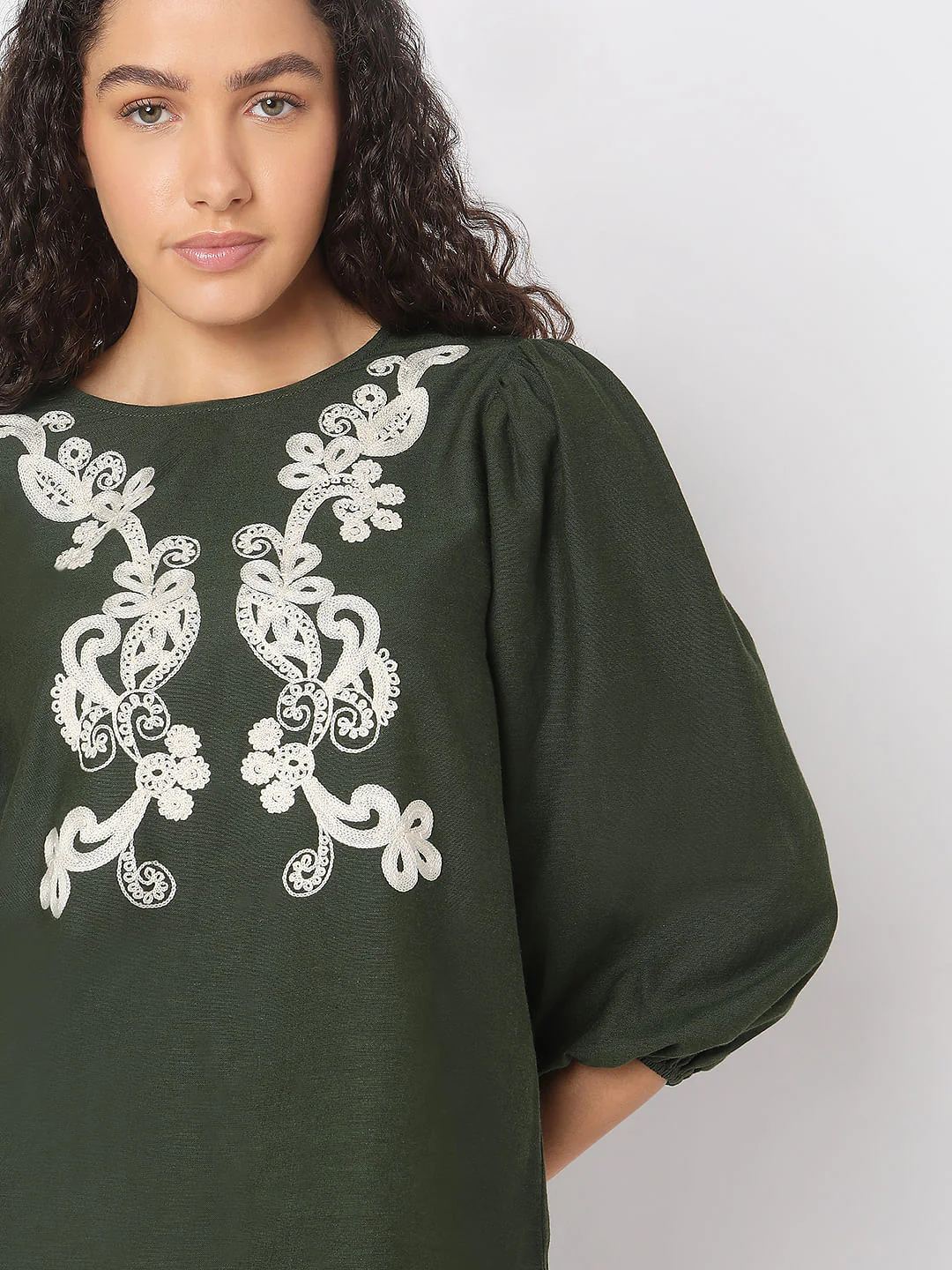 Green Embroidered Co-Ord Set Top - Image 6