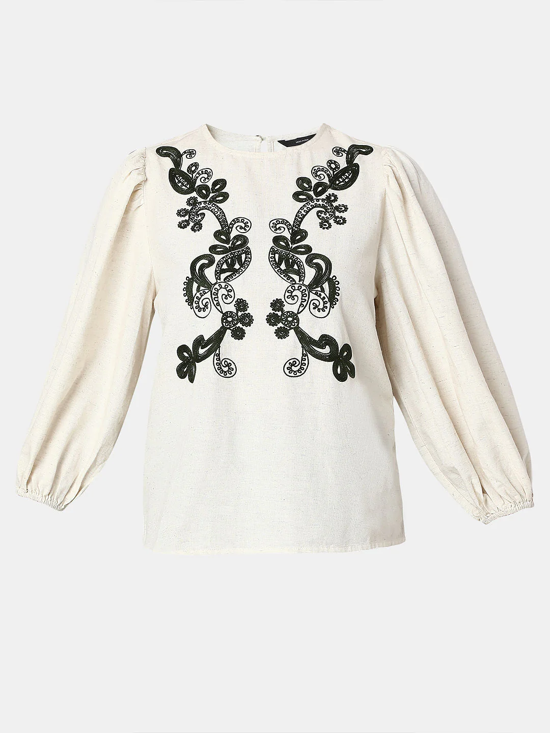 Beige Embroidered Co-Ord Set Top - Image 7