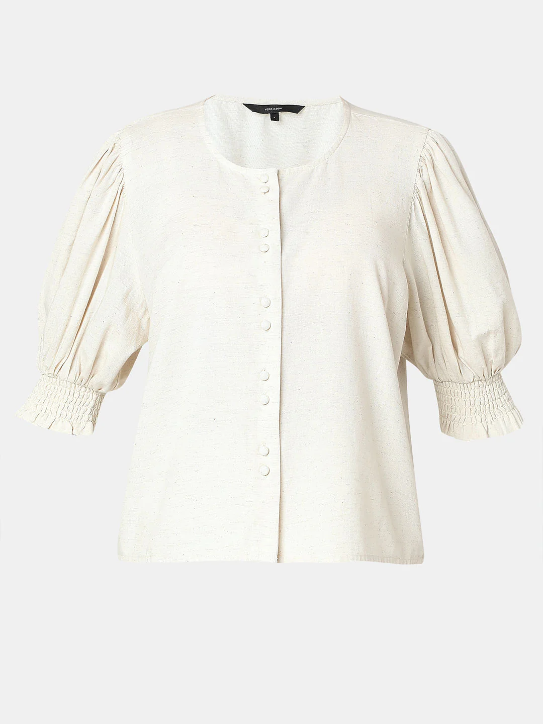 Ecru Round Neck Top - Image 7