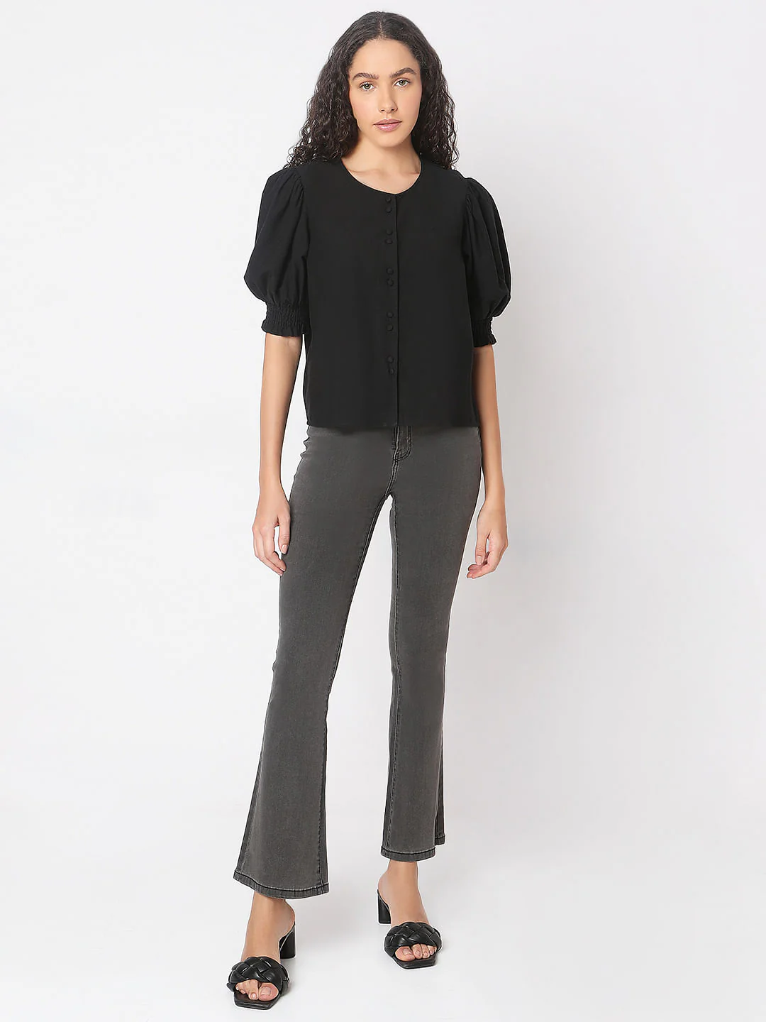 Black Round Neck Top - Image 5