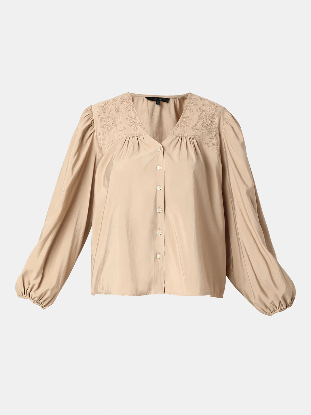 Beige Embroidered Co-Ord Set Top - Image 7