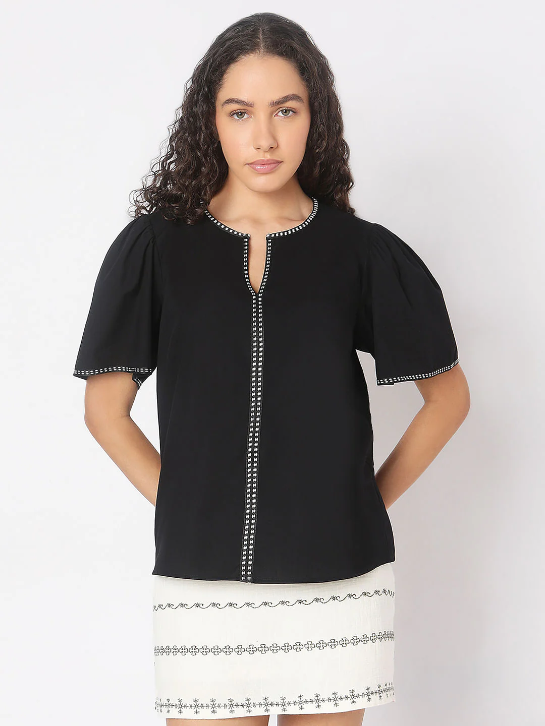 Black Cotton Shirt - Image 2