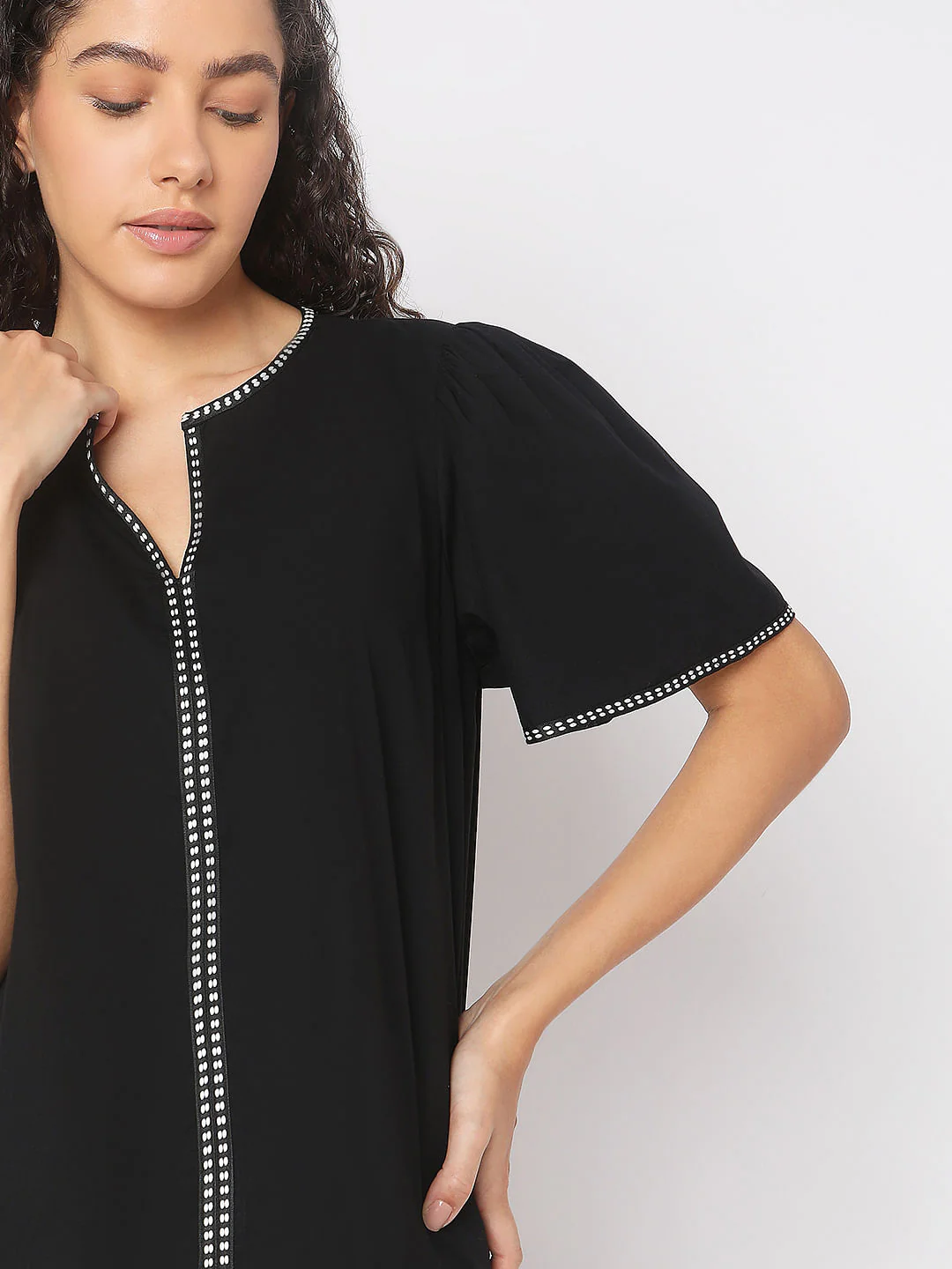 Black Cotton Shirt - Image 6