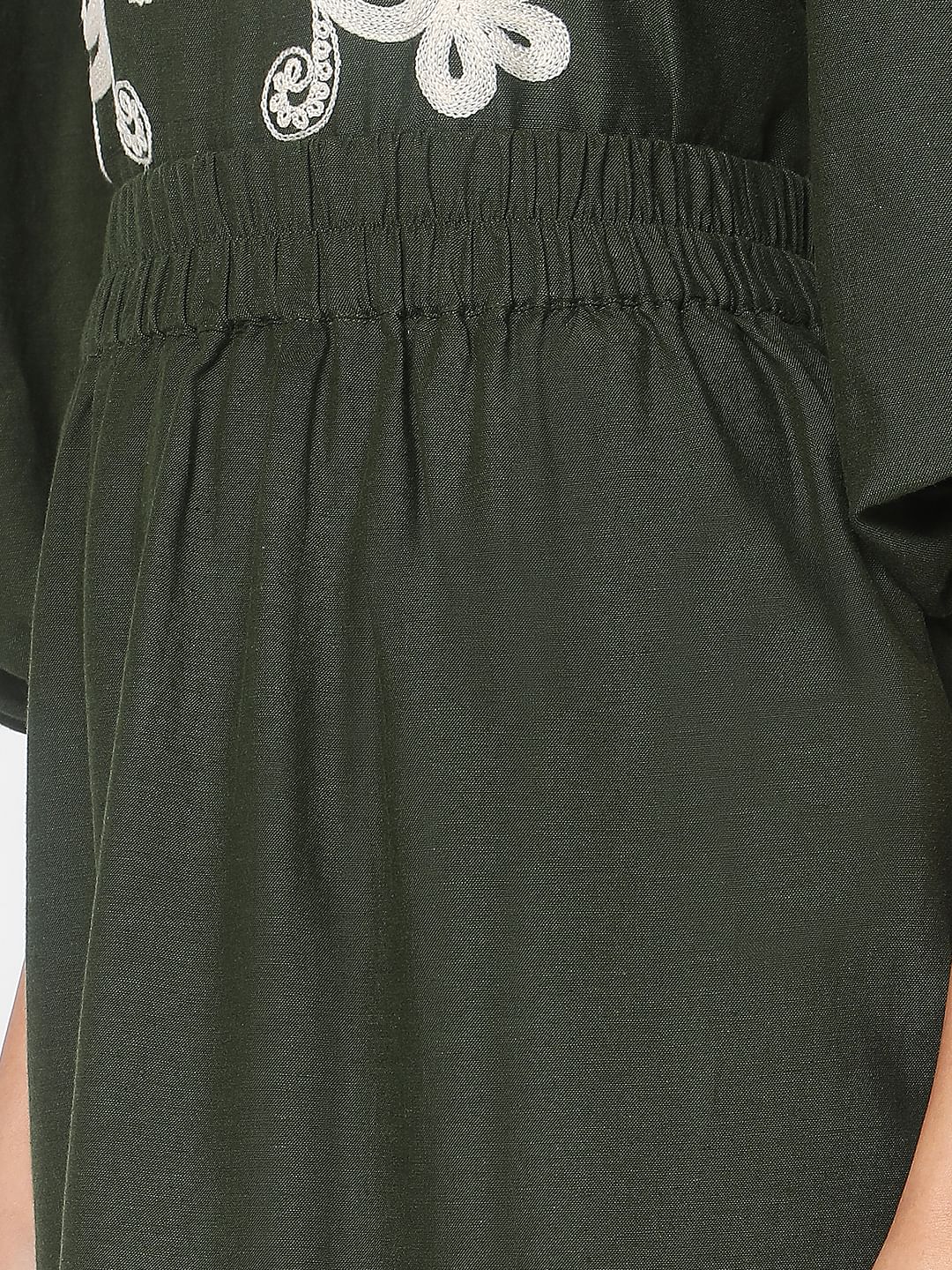 Green Embroidered Co-Ord Set Skirt - Image 8