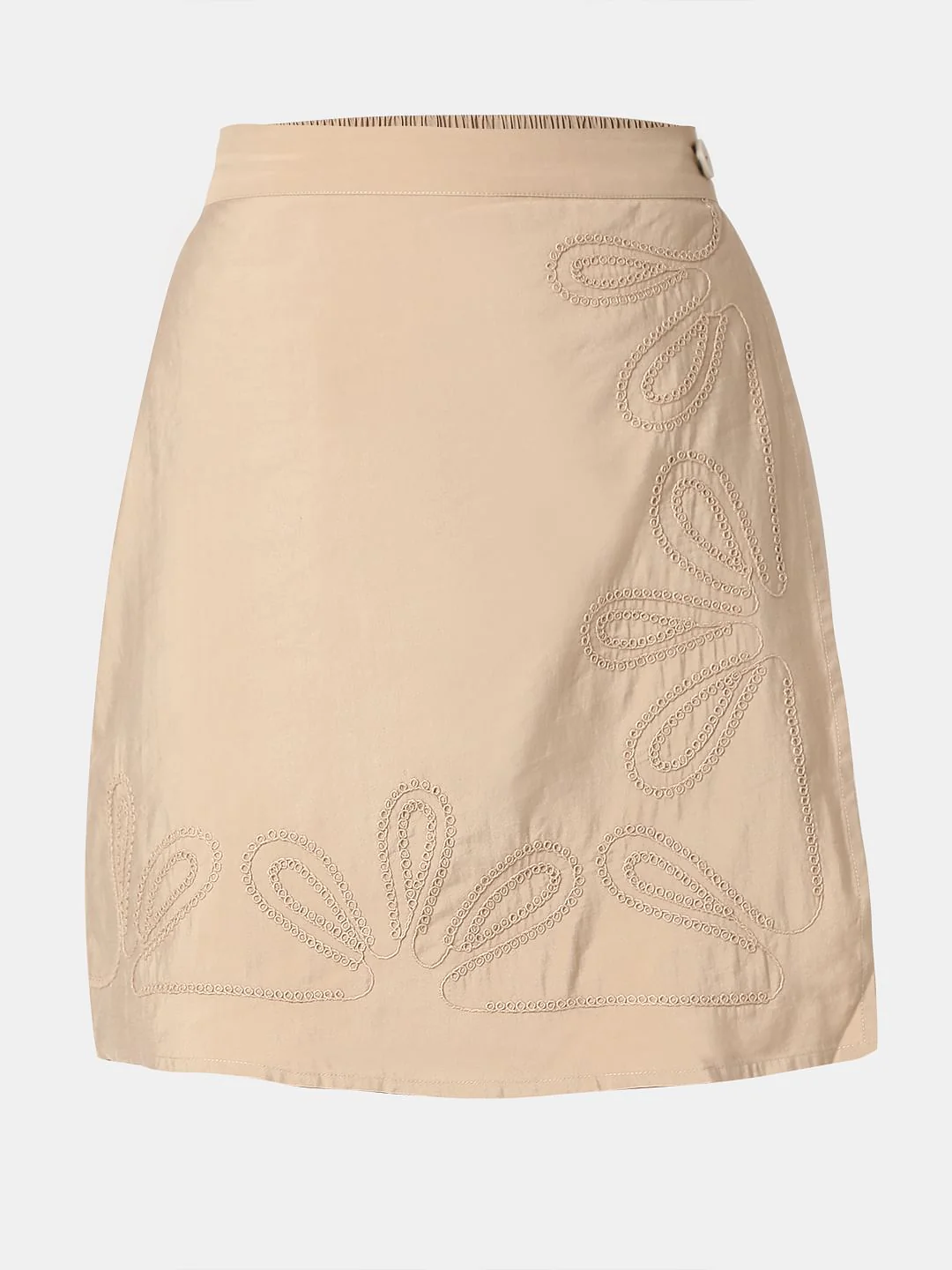 Beige Embroidered Co-Ord Set Skorts - Image 7