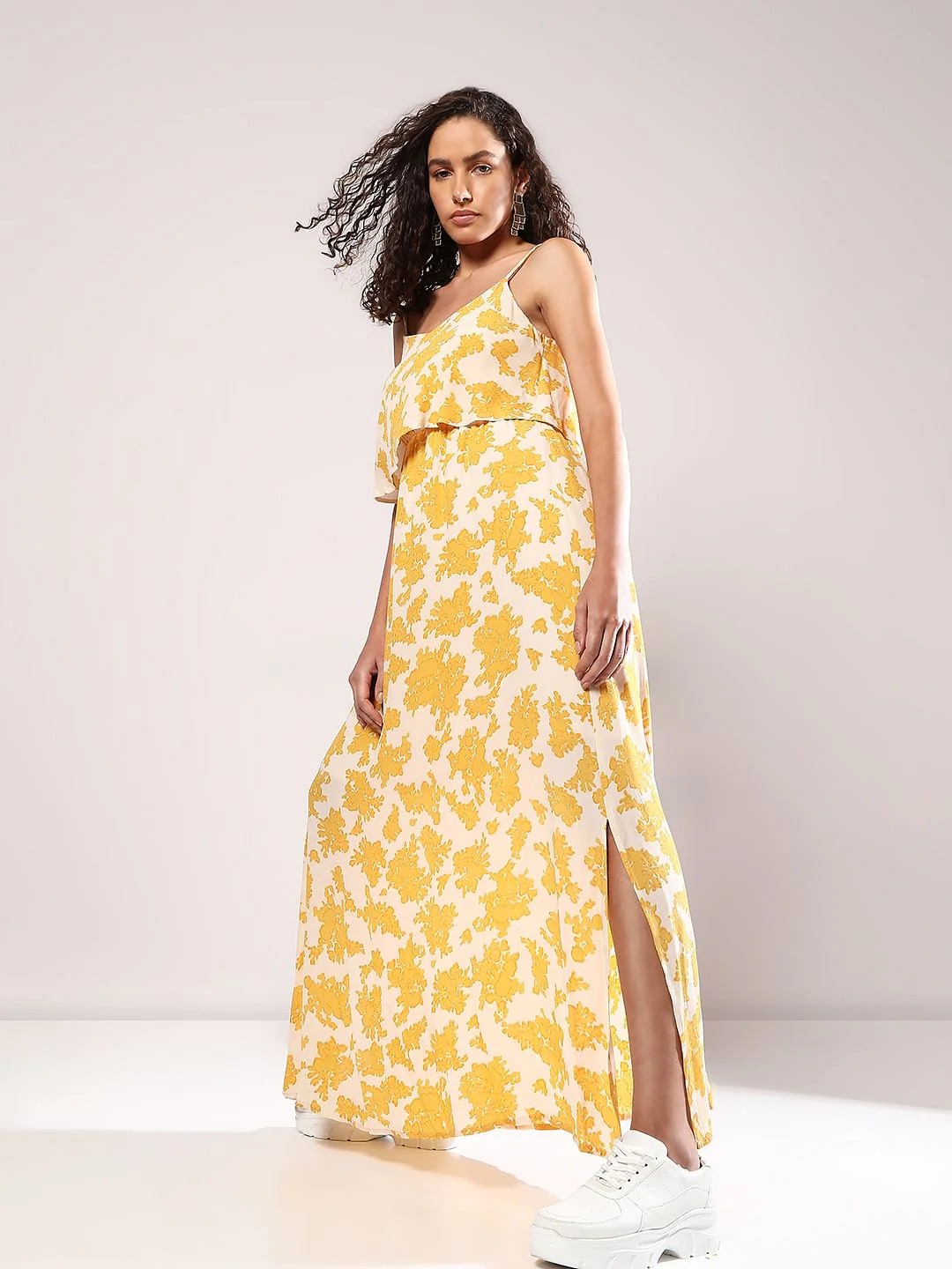 Yellow Floral Maxi Dress