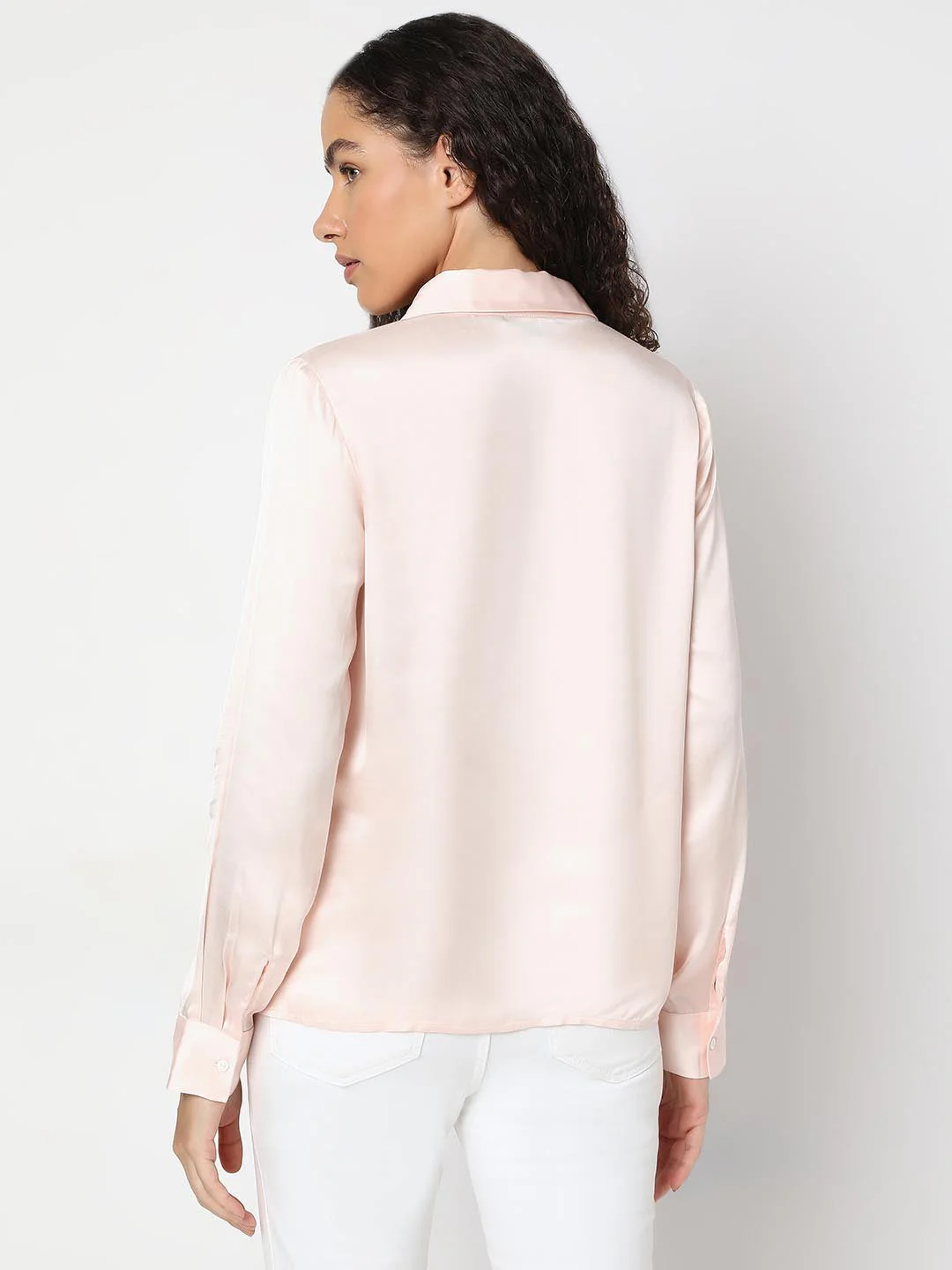 Vero Moda Light Pink Full Sleeves Shirt - Image 3