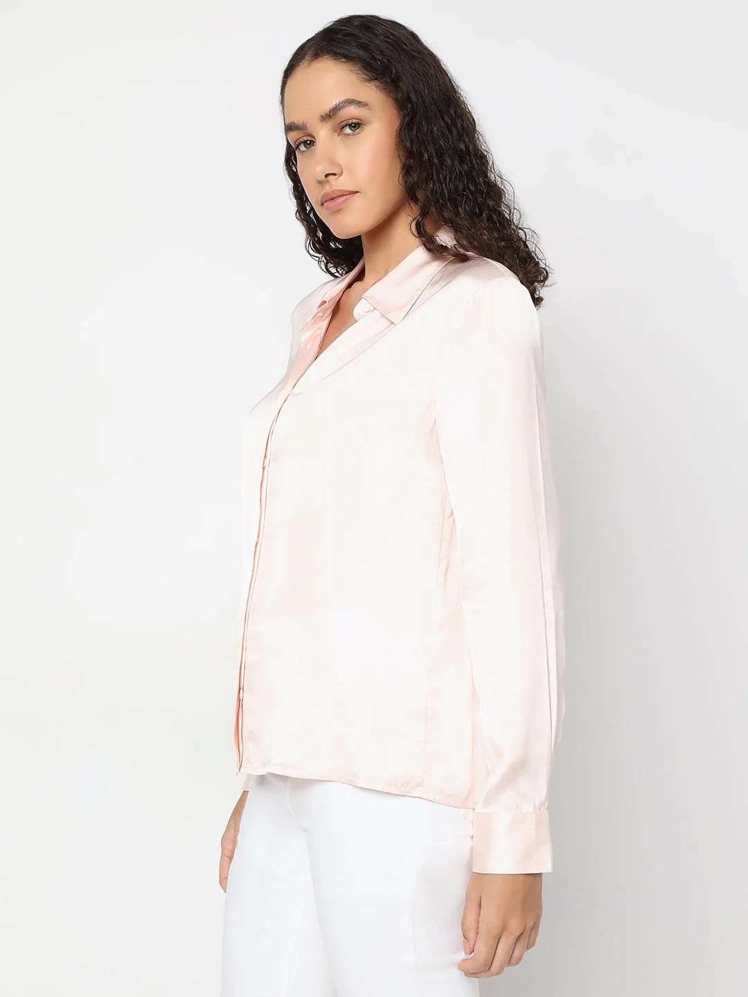 Vero Moda Light Pink Full Sleeves Shirt - Image 4