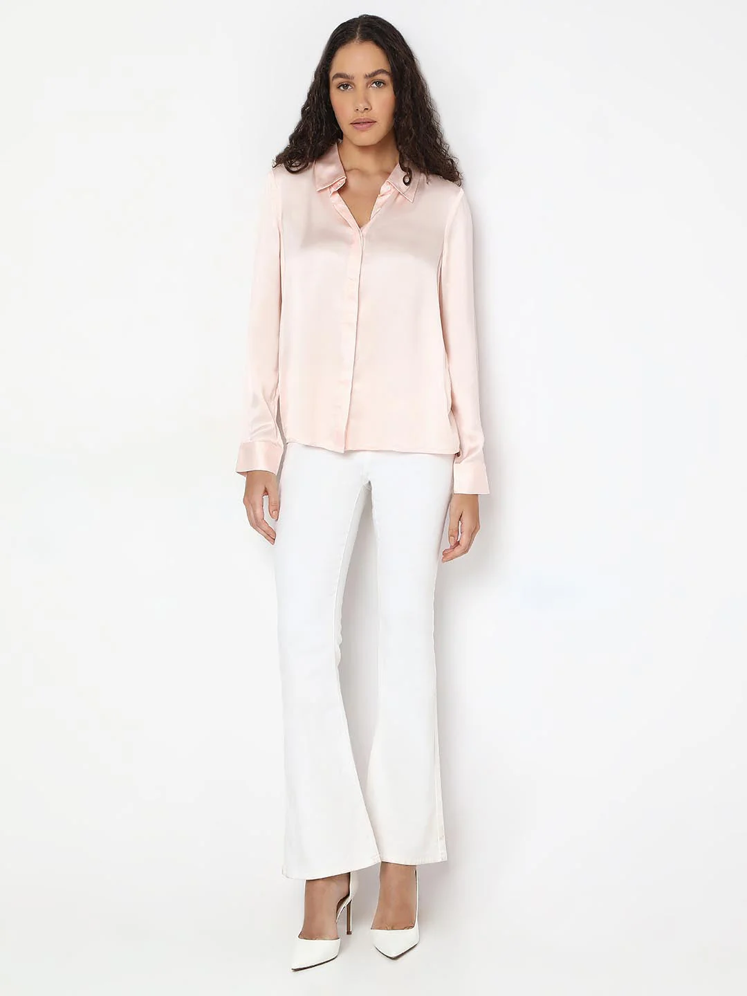Vero Moda Light Pink Full Sleeves Shirt - Image 5