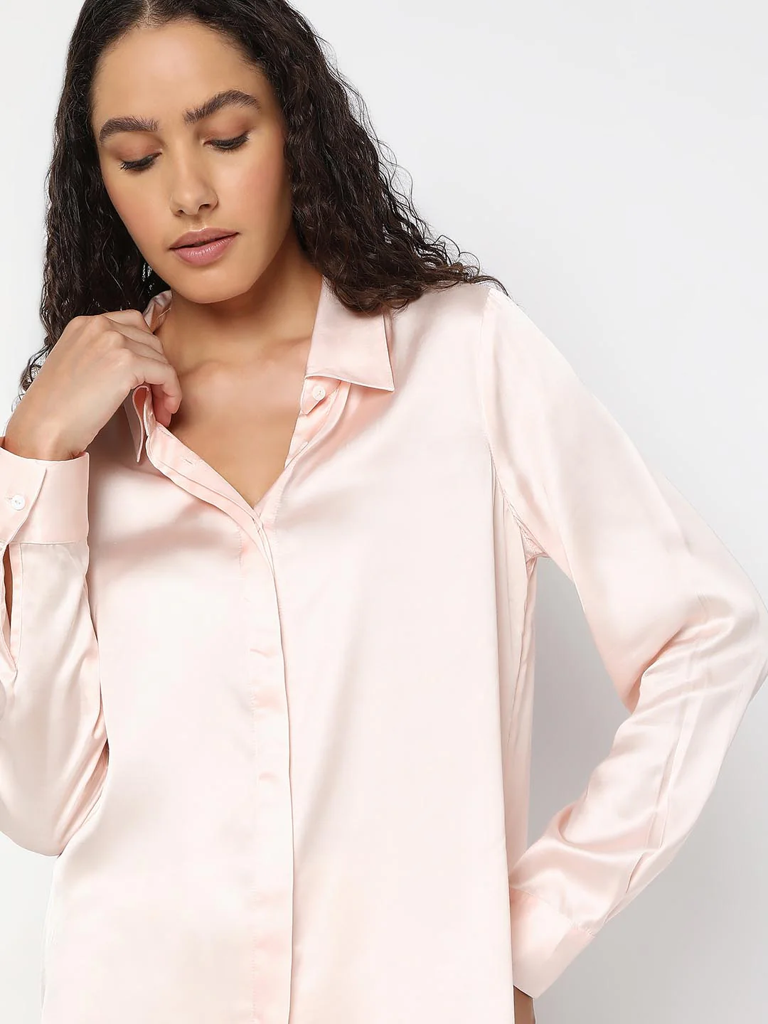 Vero Moda Light Pink Full Sleeves Shirt - Image 6