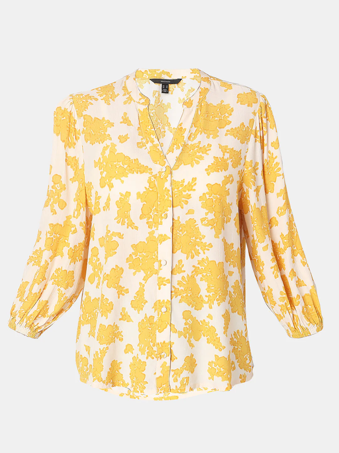 Yellow Floral Print Top - Image 7