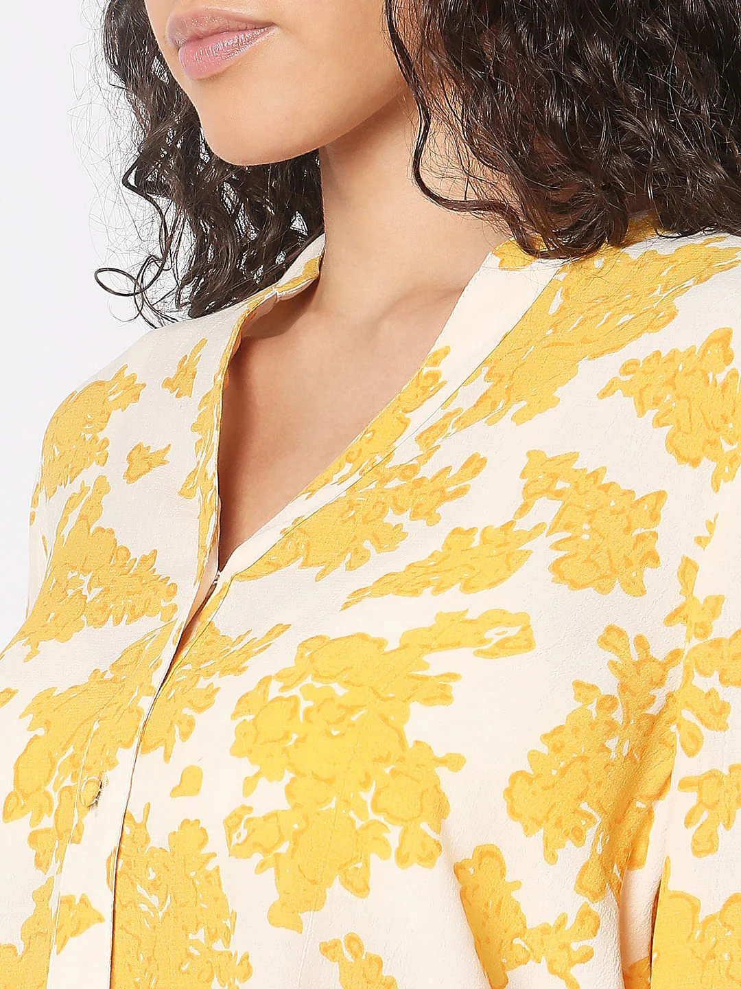 Yellow Floral Print Top - Image 8