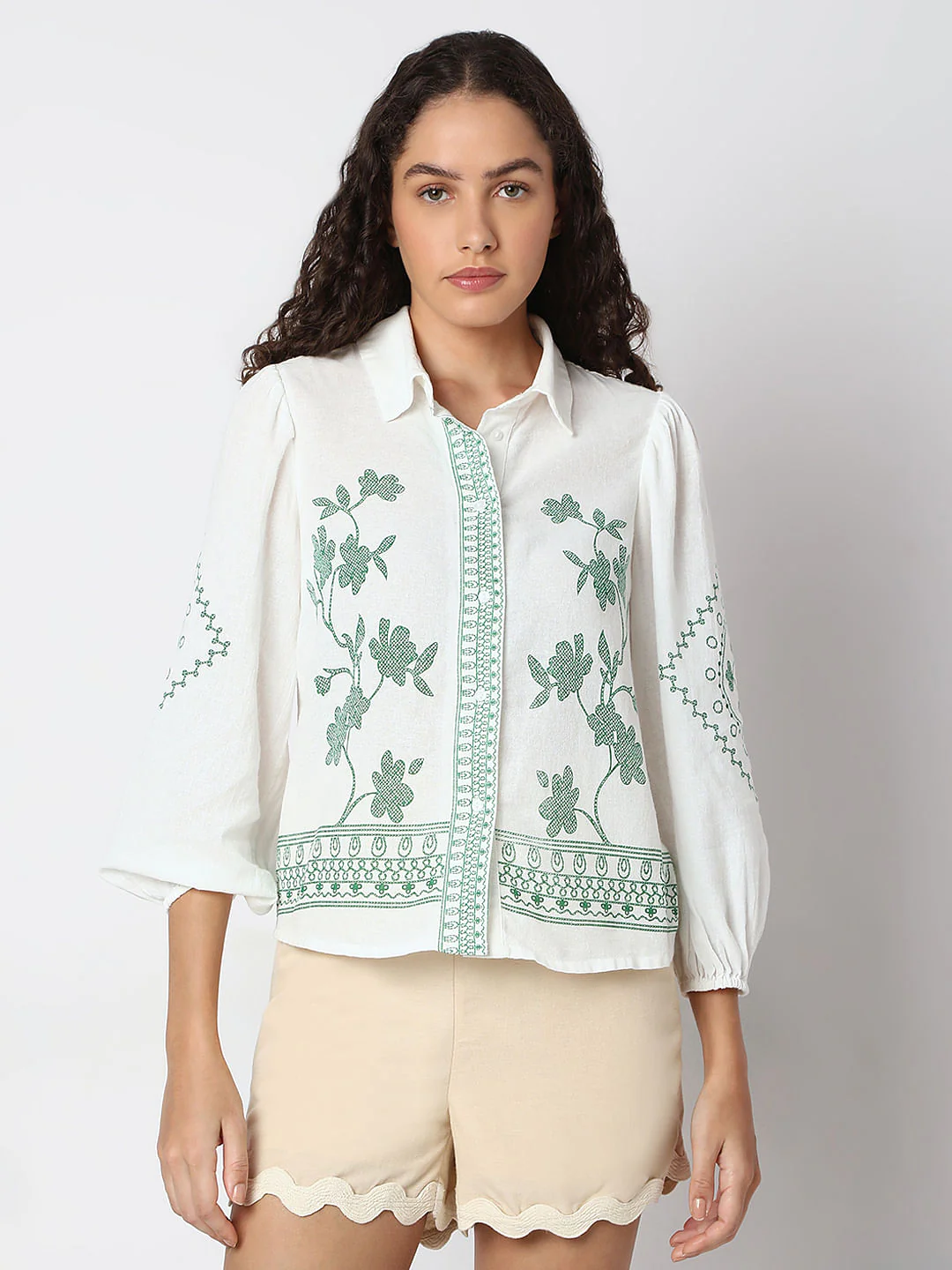 White Printed Shirt - Image 2
