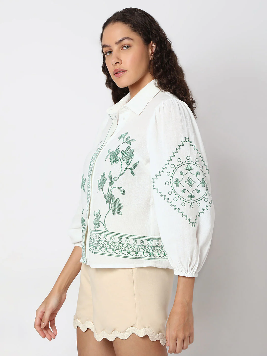 White Printed Shirt - Image 3