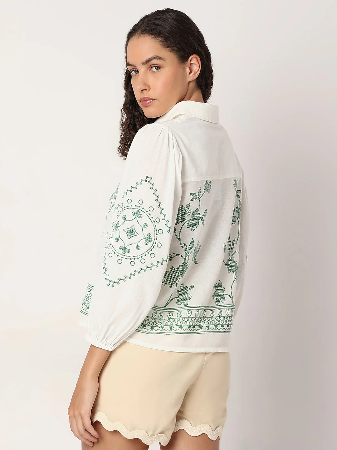 White Printed Shirt - Image 4