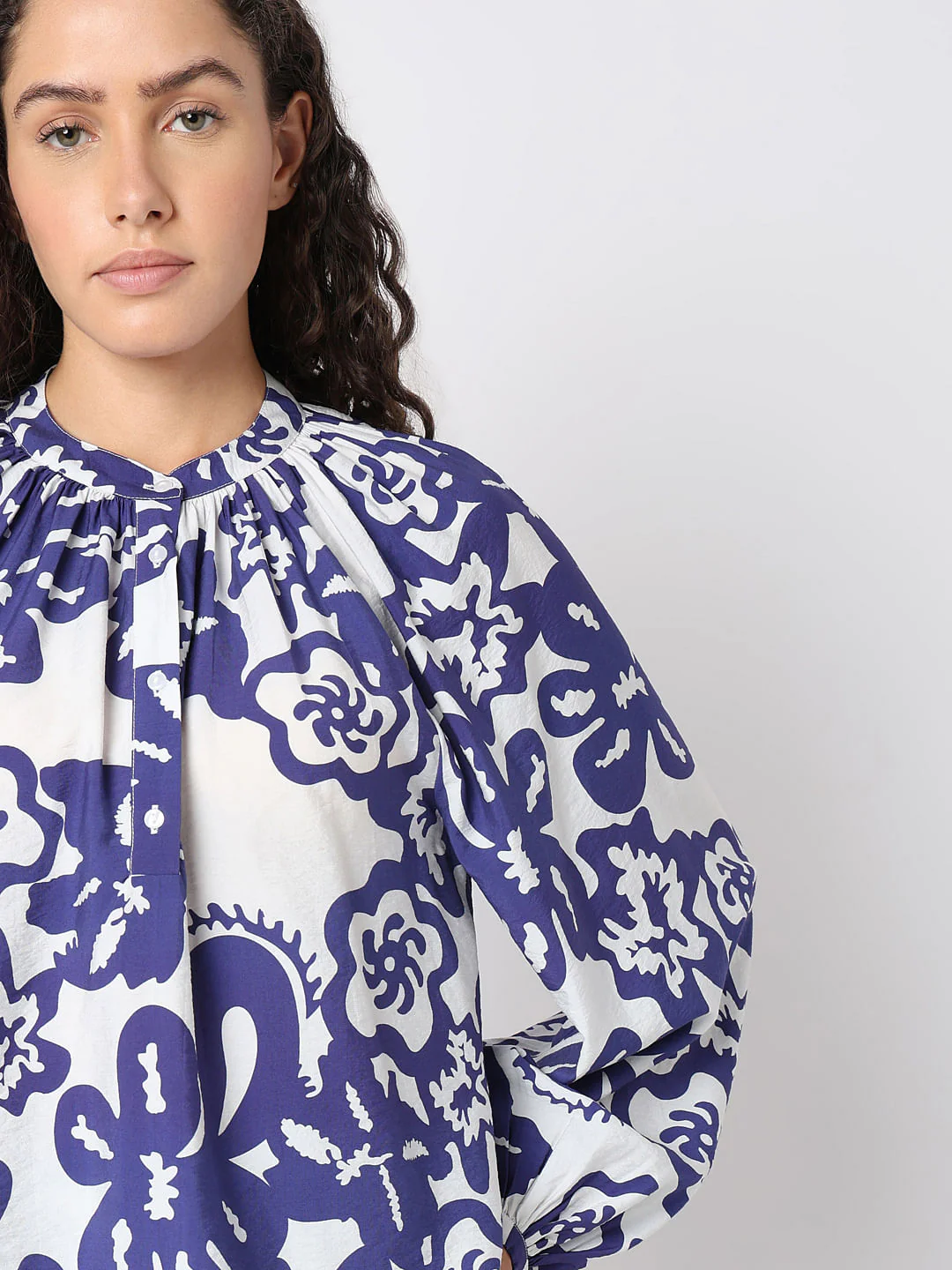 Navy Blue Printed Top - Image 6
