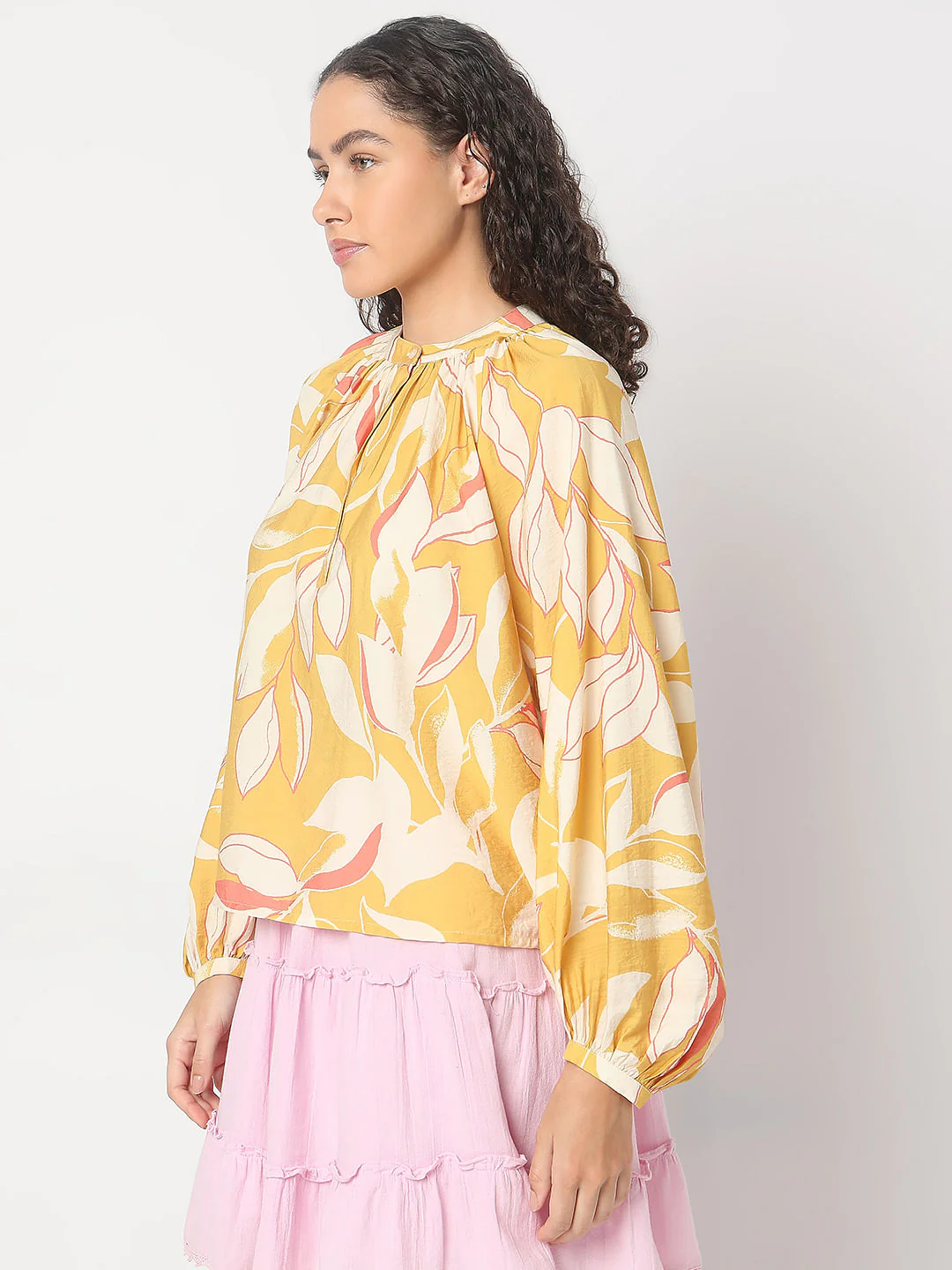 Yellow Printed Top - Image 3