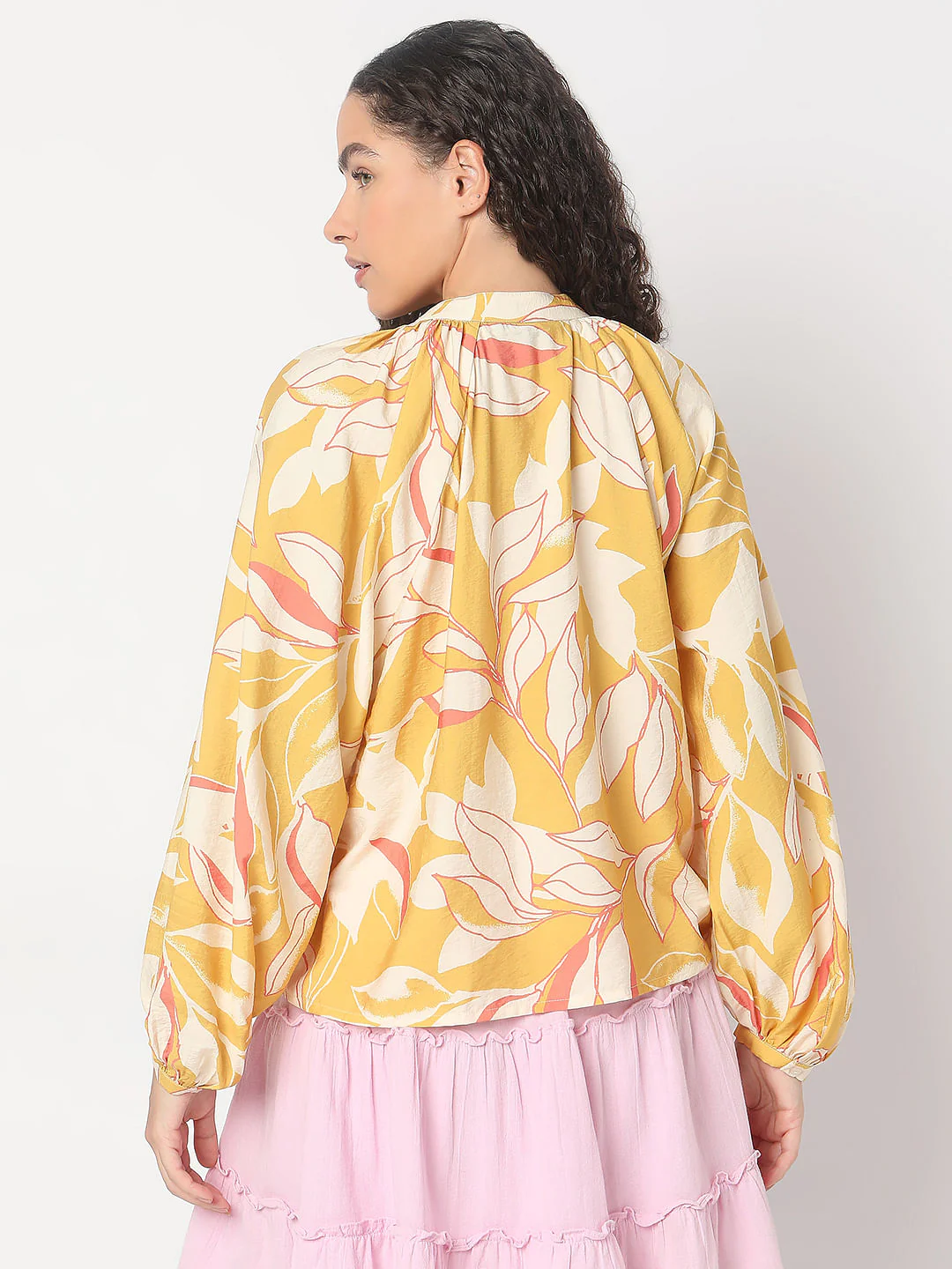 Yellow Printed Top - Image 4