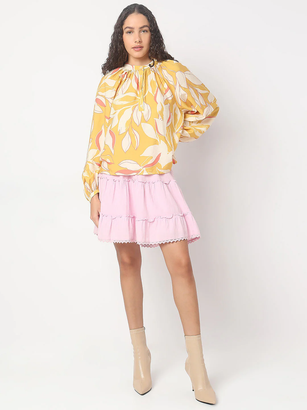 Yellow Printed Top - Image 5
