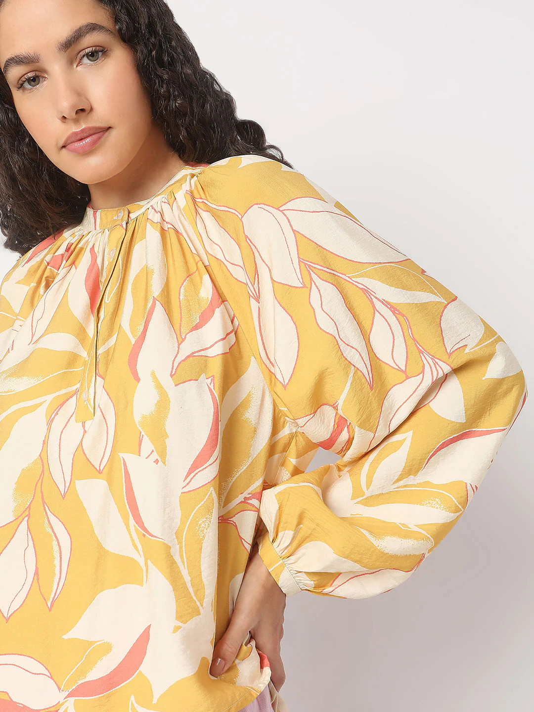 Yellow Printed Top - Image 6