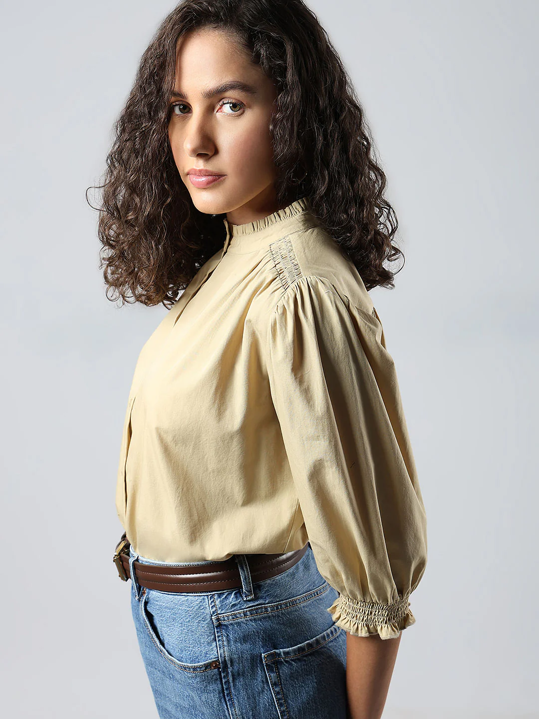 Beige Cotton Top