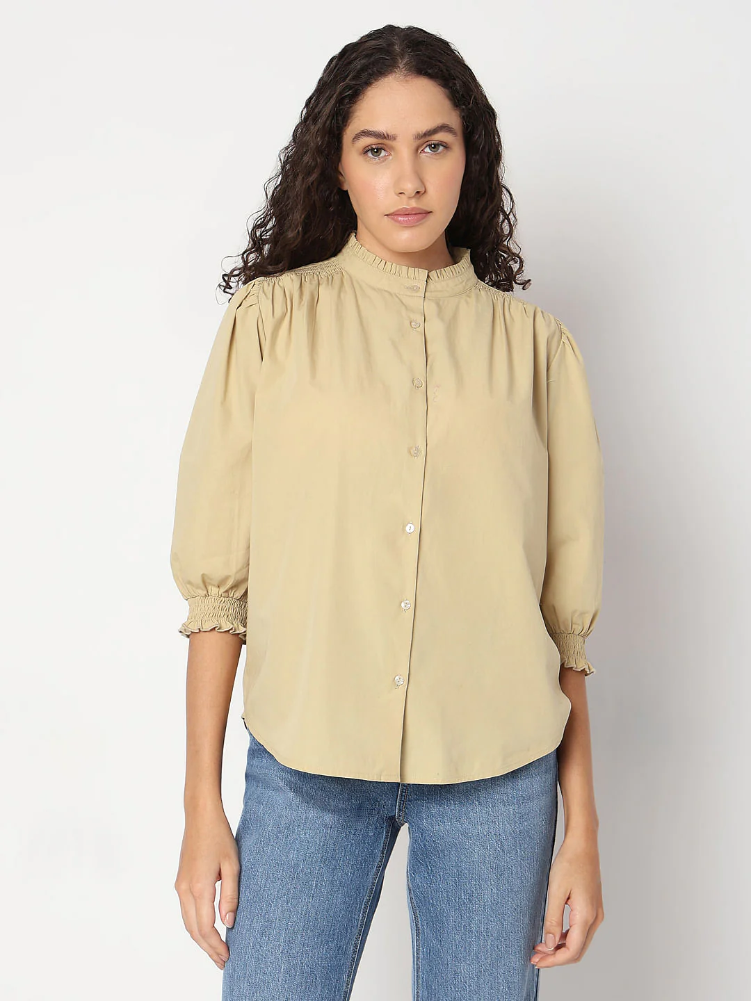 Beige Cotton Top - Image 2