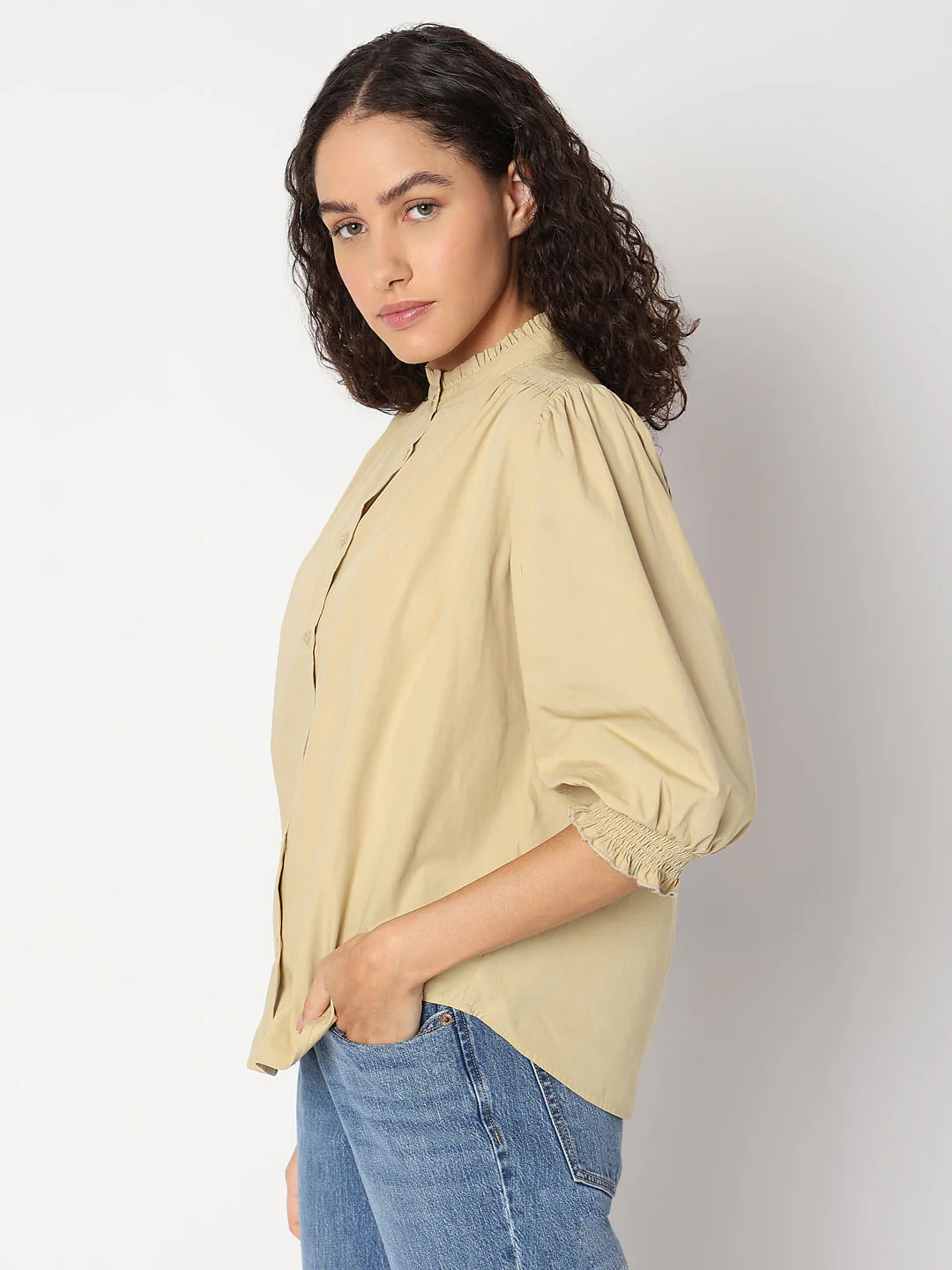 Beige Cotton Top - Image 3
