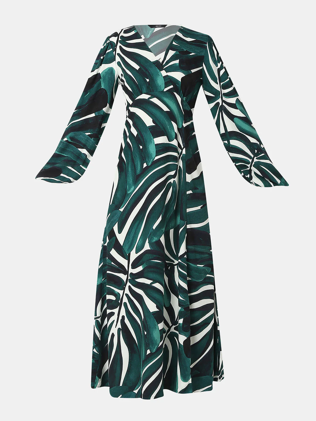 Green Abstract Print Dress - Image 7