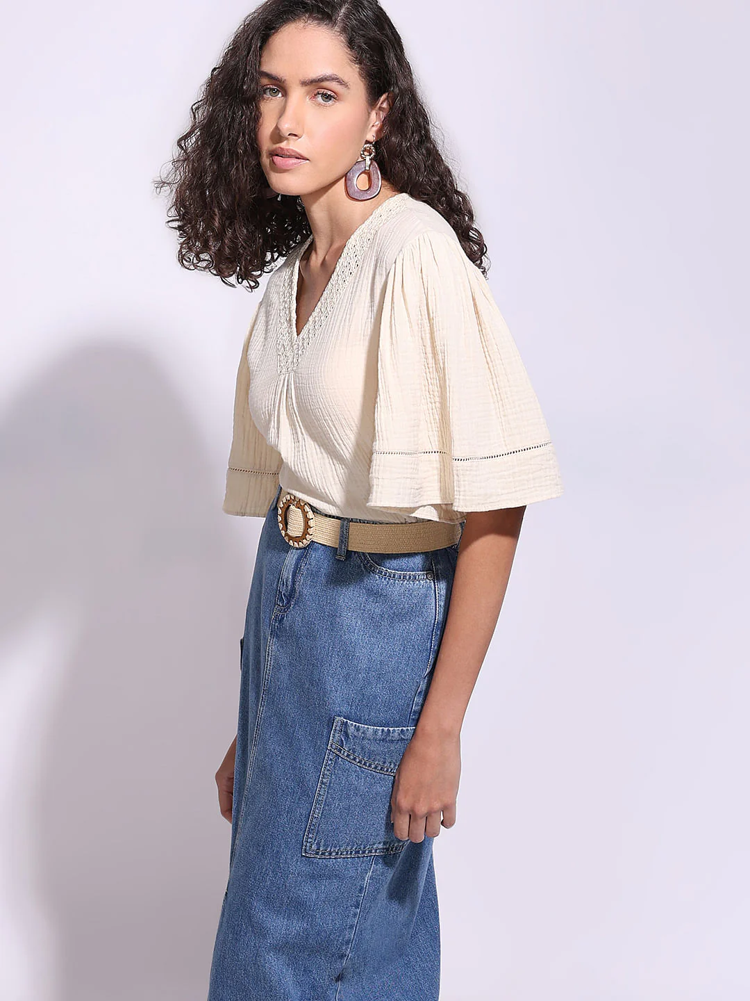 Beige Cotton Top