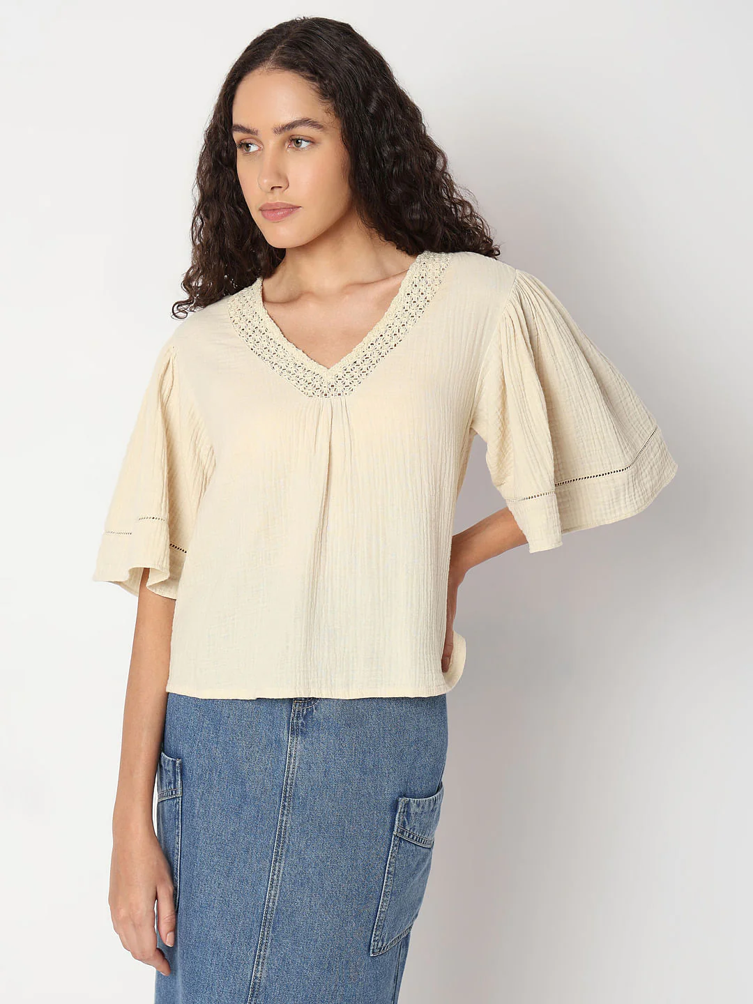 Beige Cotton Top - Image 2