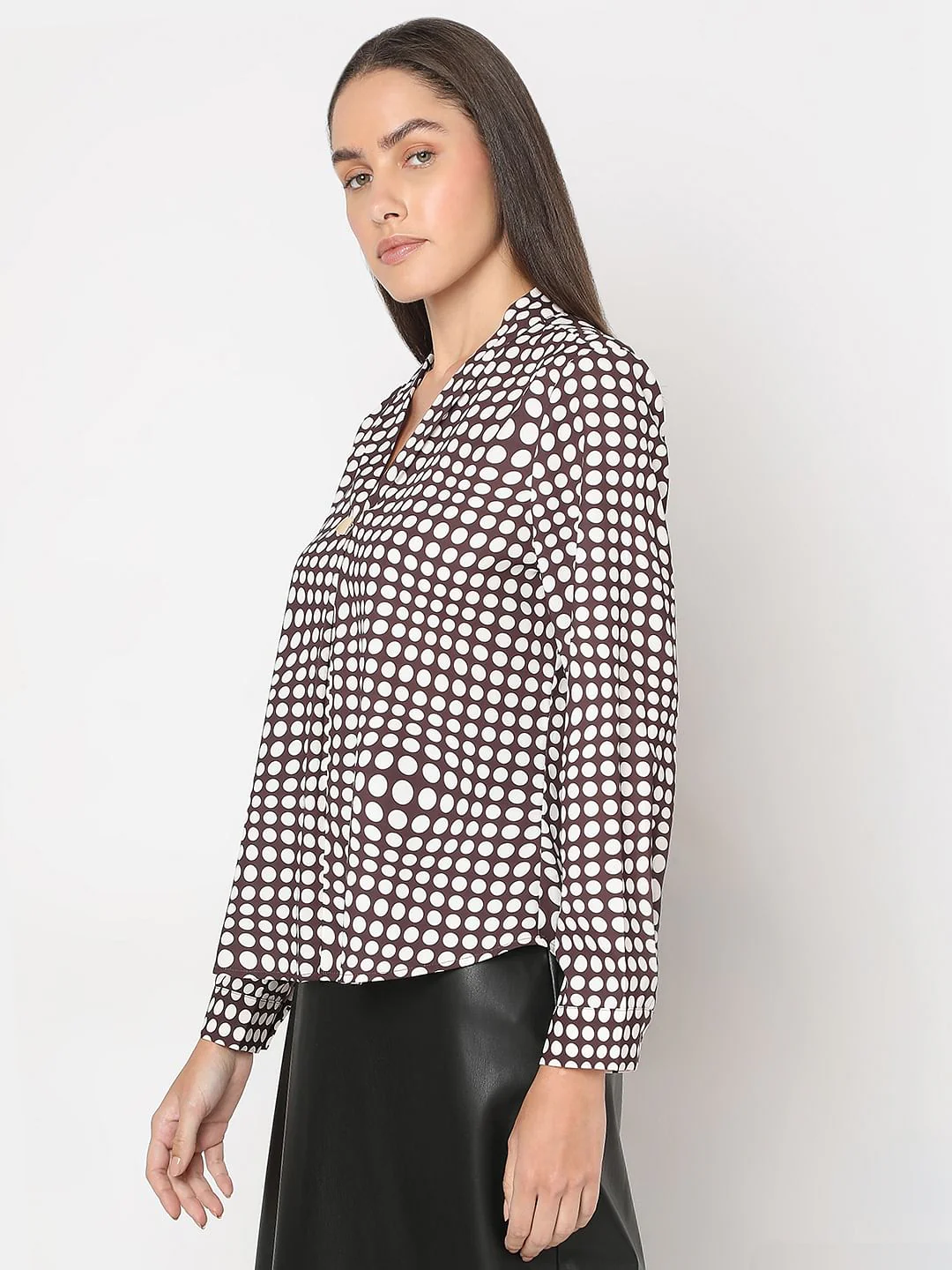 Brown Polka Dot Top - Image 3