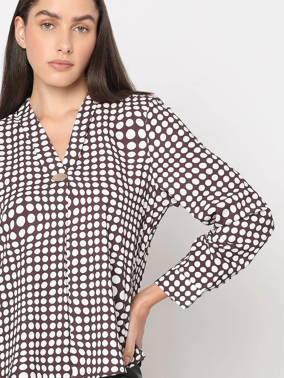 Brown Polka Dot Top - Image 6