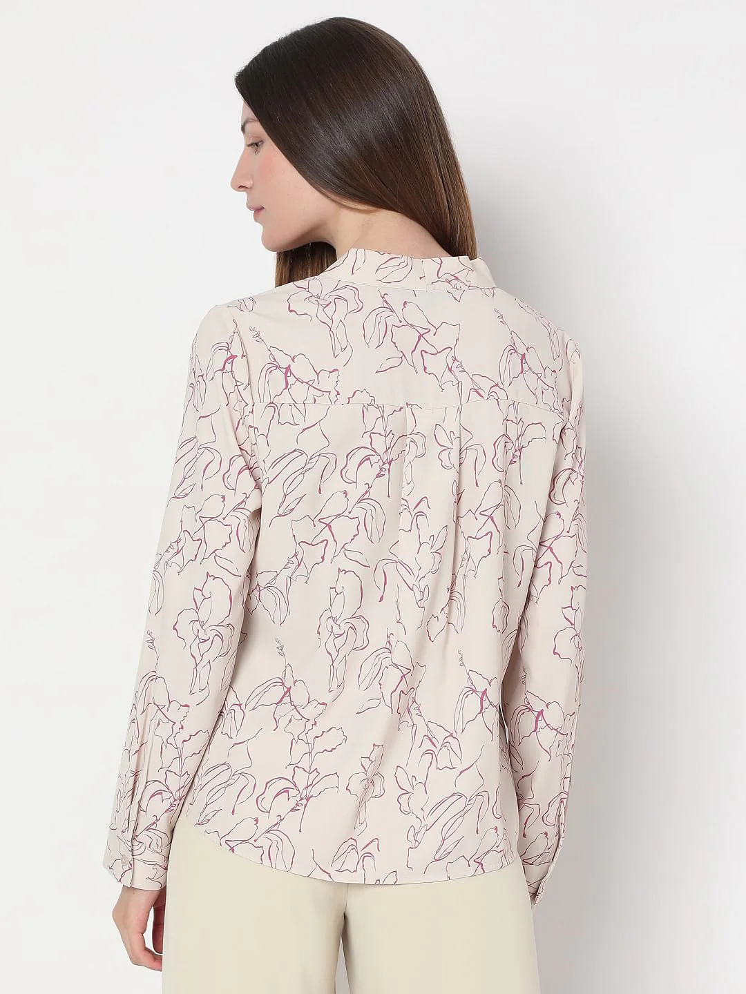 Beige Floral Print Top - Image 4