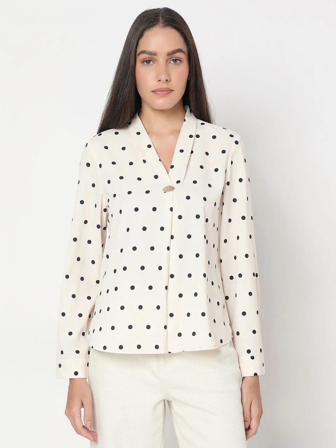White Polka Dot Top - Image 2