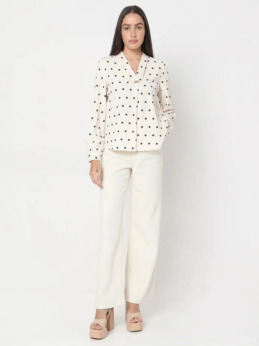 White Polka Dot Top - Image 5