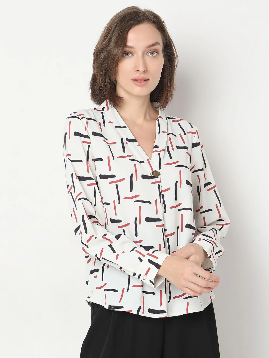 White Printed Top - Image 2
