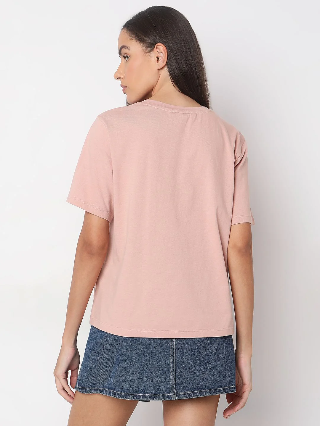 Pink Floral Appliqu  Mesh T-Shirt - Image 4