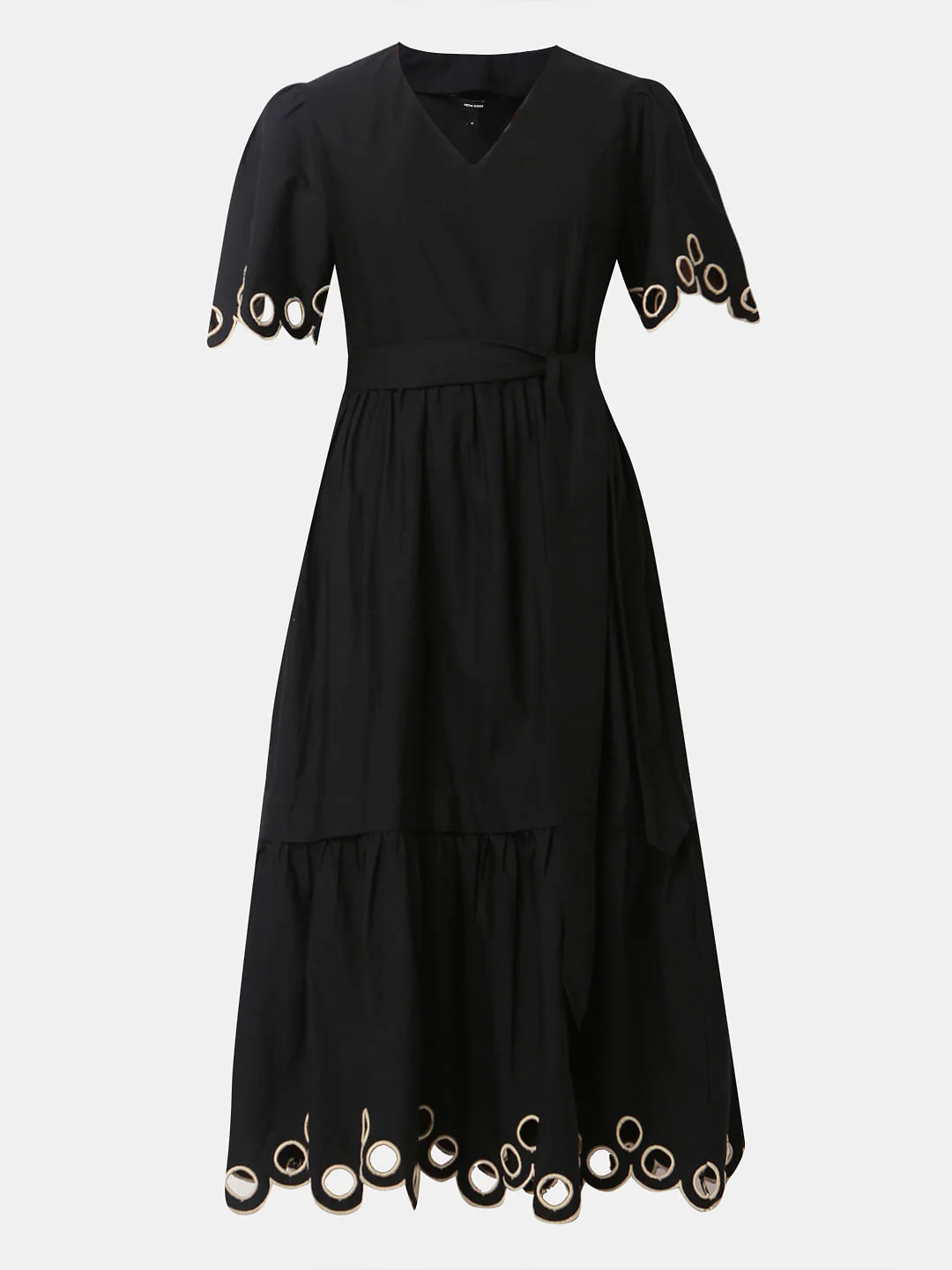 Black Cut-Out Midi Dress - Image 7