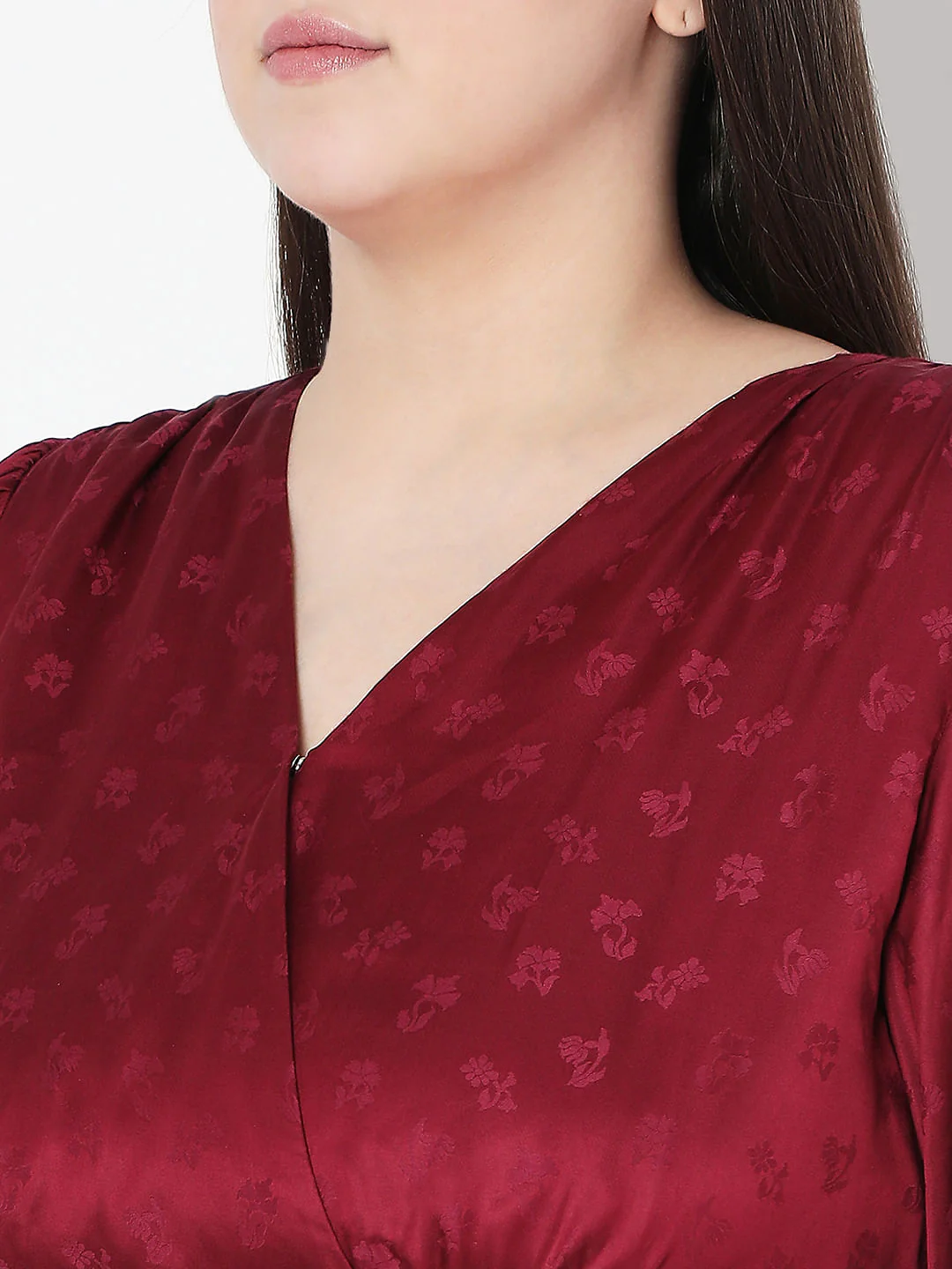 Curve Red Asymmetric Dress - Image 6
