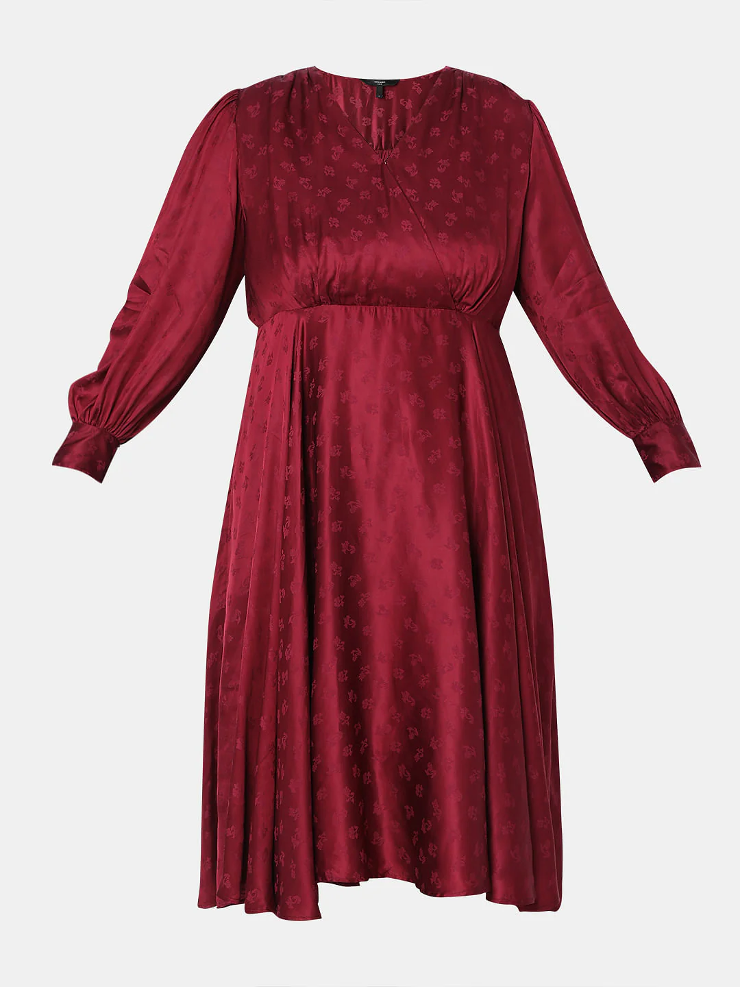 Curve Red Asymmetric Dress - Image 7