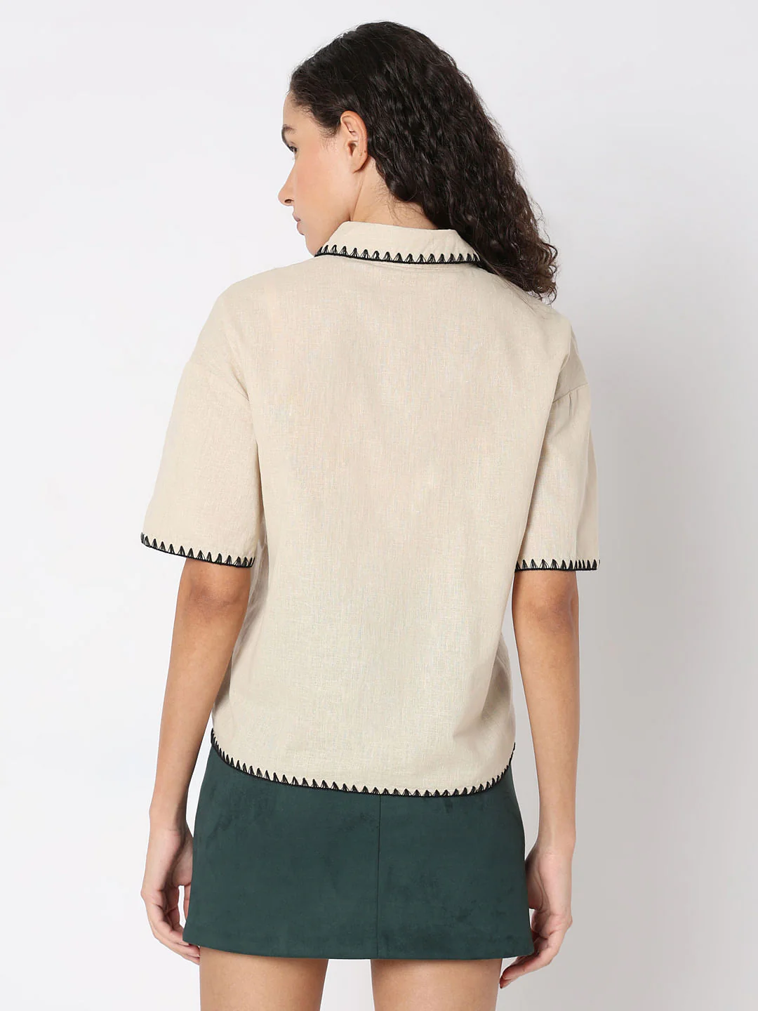Beige Cotton-Linen Shirt - Image 4