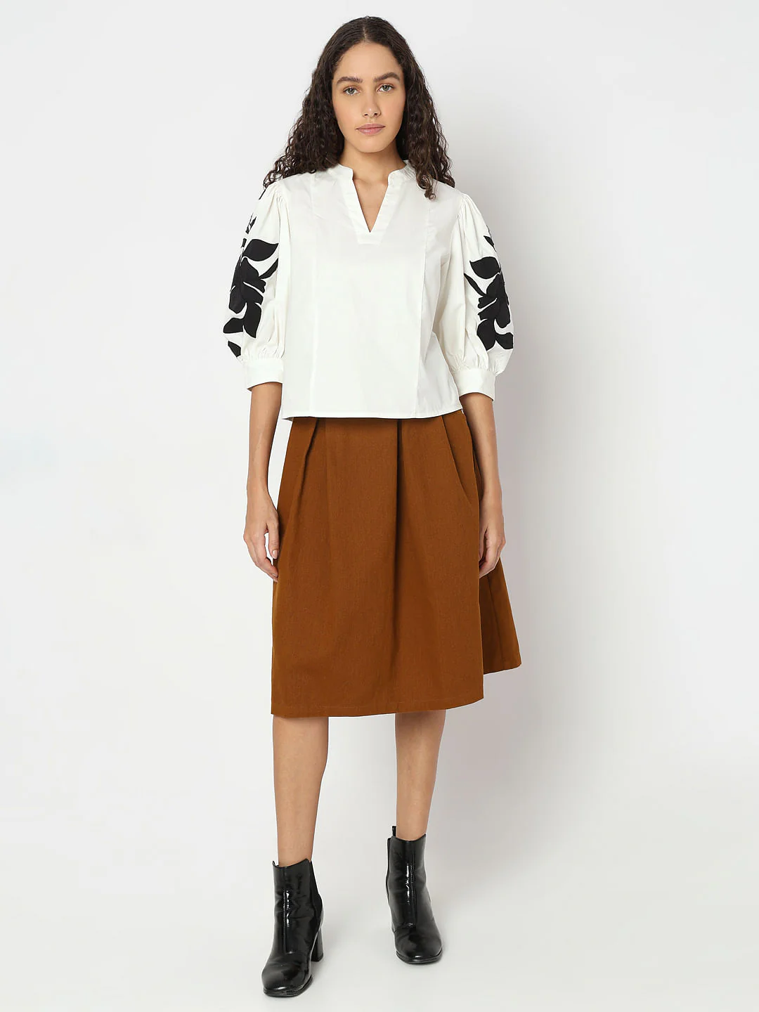 White Cotton Floral Top - Image 5