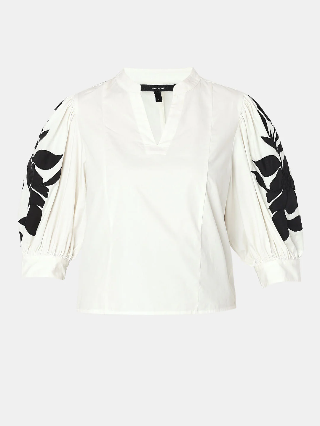 White Cotton Floral Top - Image 7